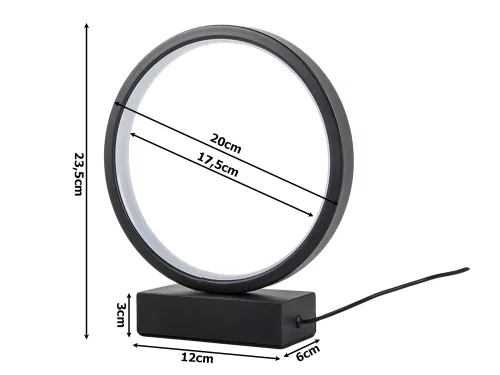 Kör LED éjjeli lámpa állítható fényszínnel, USB - 20cm