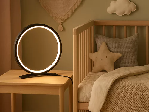 Kör LED éjjeli lámpa állítható fényszínnel, USB - 25cm