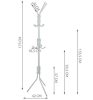 Álló fogas 170 cm - fehér