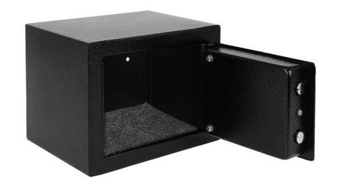 Malatec kulcsos széf, 23x17x17cm - fekete