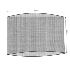 Malatec szúnyogháló napernyőhöz, 3x2,6m - fekete