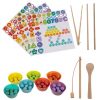 Fa gyöngyös puzzle gyerekeknek