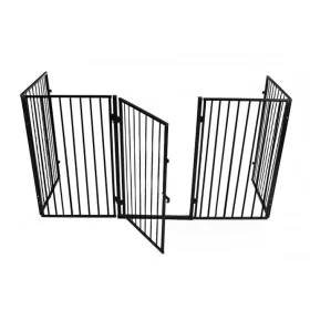 Kaminer kerítés kandallóhoz, 304x74,5cm - fekete
