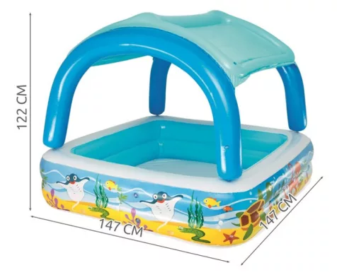 Bestway pancsolómedence levehető tetővel, 140x140x114cm 52192