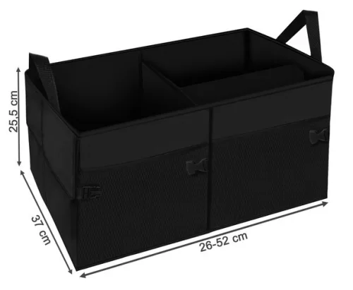 Xtrobb autó csomagtartó rendszerező táska, 25,5x37x36-52cm - fekete