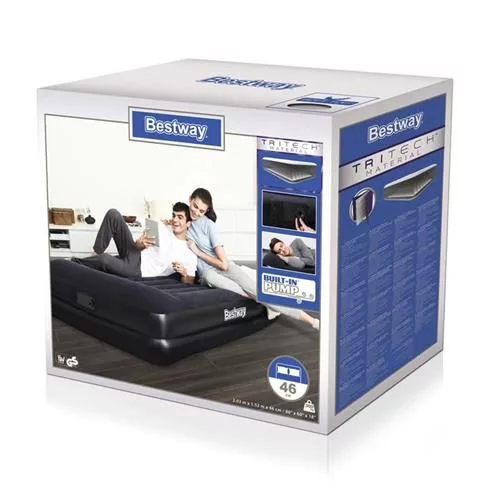 Bestway felfújható matrac beépített pumpával, 203x152x46cm 67403