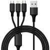 4x USB autós töltő + 3az1-ben kábel
