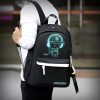 Kruzzel 19374 Smart világító hátizsák Unisex USB-vel, tolltartóval, zárral, 19l, fekete