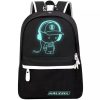 Kruzzel 19374 Smart világító hátizsák Unisex USB-vel, tolltartóval, zárral, 19l, fekete