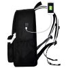 Kruzzel 19374 Smart világító hátizsák Unisex USB-vel, tolltartóval, zárral, 19l, fekete
