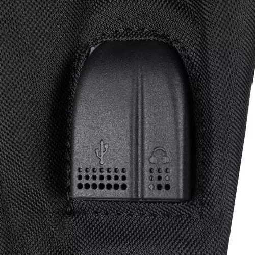 Kruzzel 19374 Smart világító hátizsák Unisex USB-vel, tolltartóval, zárral, 19l, fekete