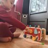 Elefánt alakú fából készült oktatójáték 2 játék kalapáccsal és labirintussal