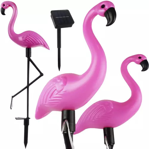 Napelemes kerti lámpa – flamingó