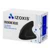 Függőleges vezeték nélküli egér, 10 m hatótáv, 1200 DPI, 6 gomb, USB, fekete