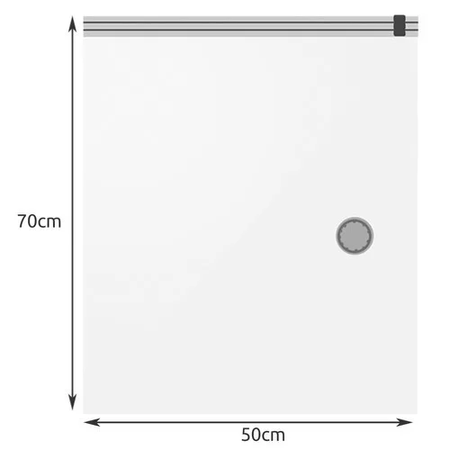 Ruhhy vákuumzsák készlet textilekhez manuális pumpával, 50x70cm - 10db