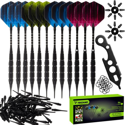 Darts készlet 12db + kiegészítők
