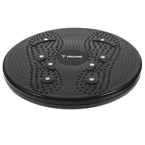 Trizand akupresszúrás egyensúlyozó korong edzéshez, 24,5x2,5cm - fekete