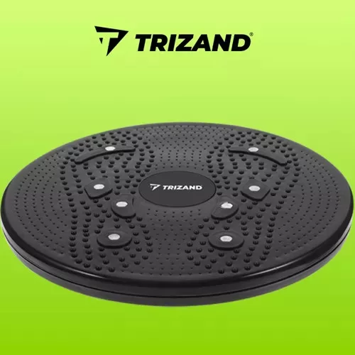 Trizand akupresszúrás egyensúlyozó korong edzéshez, 24,5x2,5cm - fekete