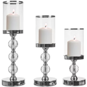 3 részes elegáns gyertyatartó készlet