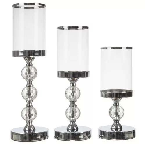 3 részes elegáns gyertyatartó készlet