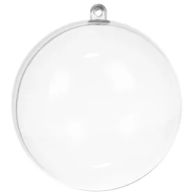 Átlátszó karácsonyfa dísz - 10cm gömb 5 db