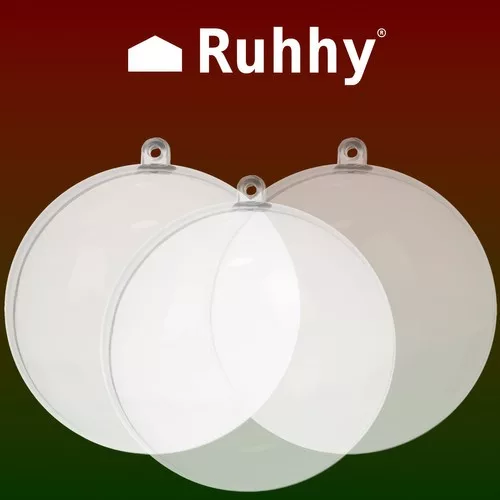 Átlátszó karácsonyfa dísz - 10cm gömb 5 db