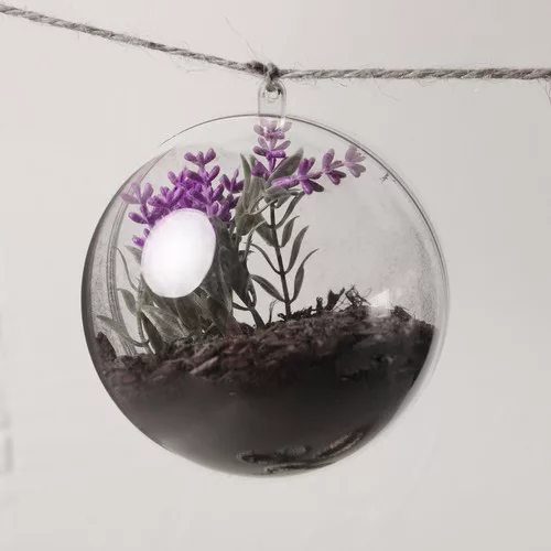 Átlátszó karácsonyfa dísz - 10cm gömb 5 db