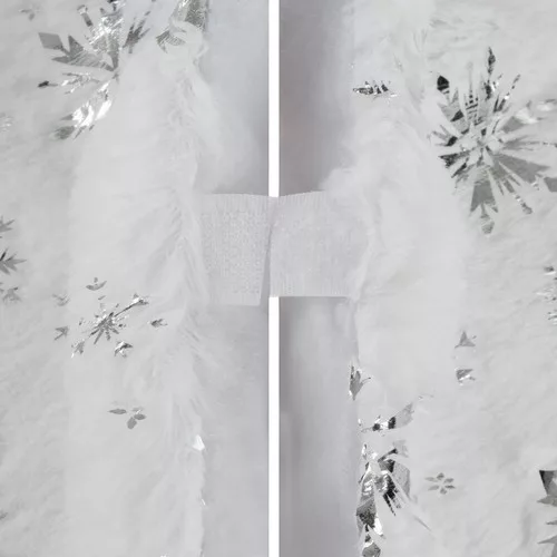 Karácsonyfa alátét fehér/ezüst - 120cm