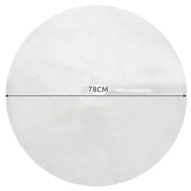 Ruhhy bolyhos karácsonyfa alátét, 78cm - fehér
