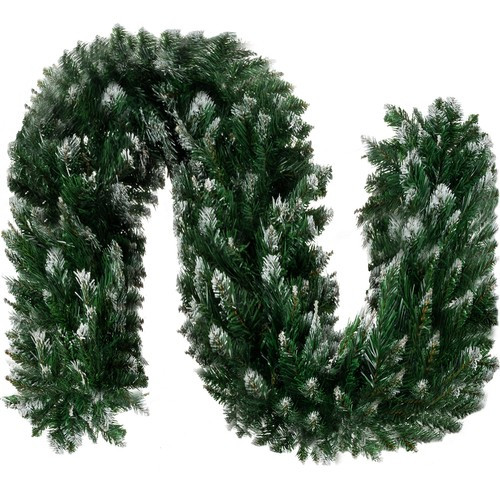 Műfenyő sűrű havas girland - 270cm