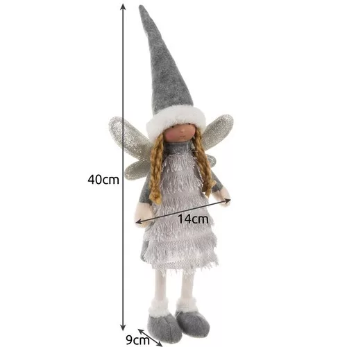 Karácsonyi figura szürke tündér