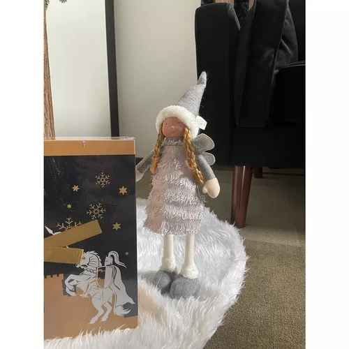 Karácsonyi figura szürke tündér