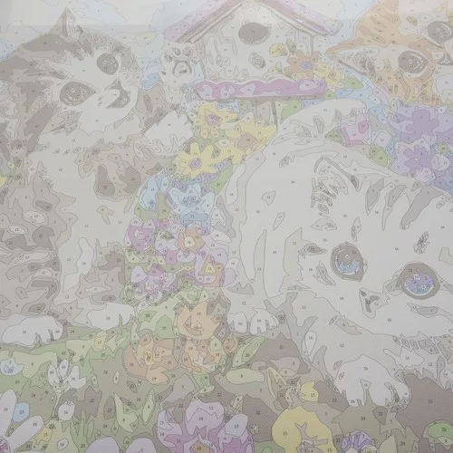 Számos kifestő cicák - 40x50cm