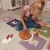 Fából készült szeletelhető pizza