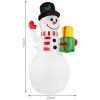 Felfújható világító hóember - 155cm
