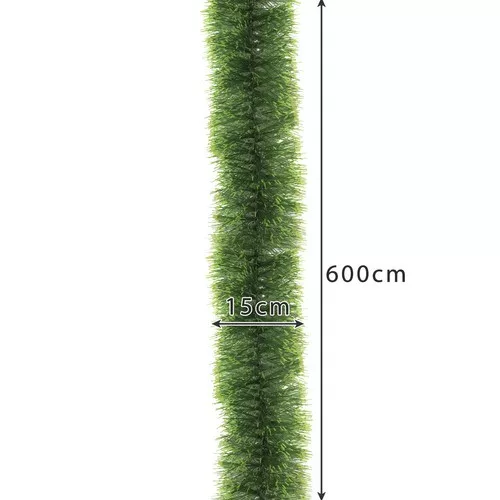 Ruhhy vastag fenyő girland, 15x600cm - zöld