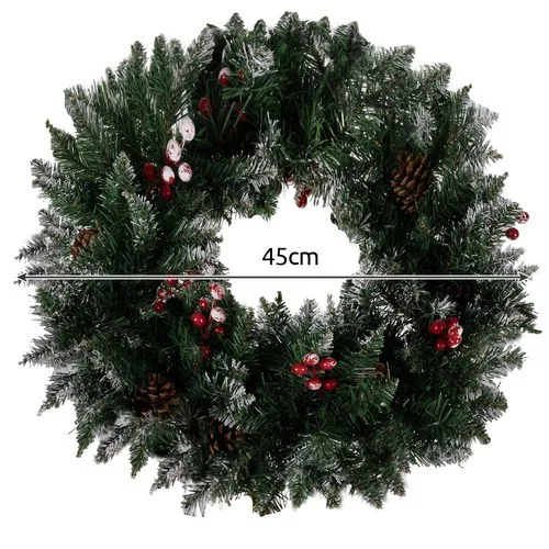 Havas karácsonyi koszorú – 45 cm