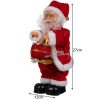 Zenélő és táncoló mikulás figura - 27cm