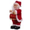Zenélő és táncoló mikulás figura - 27cm