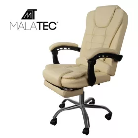 Malatec egonomikus irodai forgószék lábtámasszal - bézs