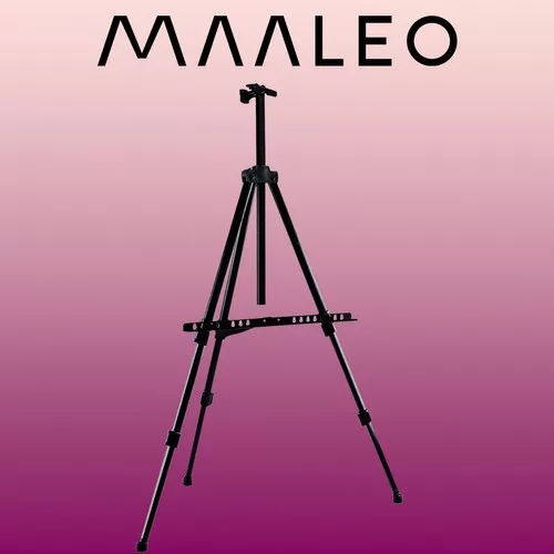 Maaleo összecsukható fém festőállvány, 160cm - fekete