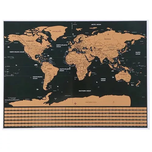 Malatec kaparós világtérkép zászlókkal - 82x59cm