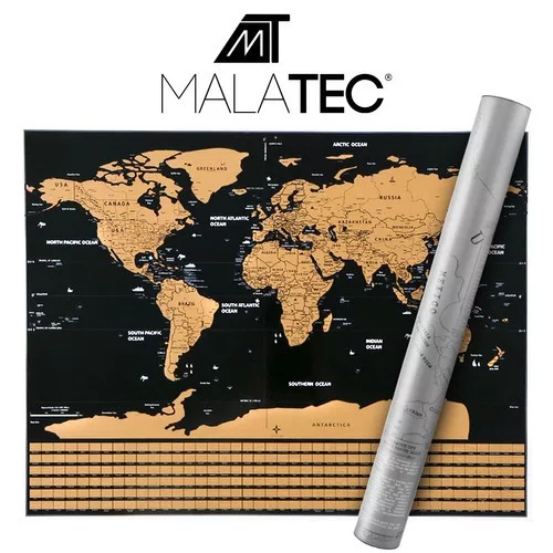 Malatec kaparós világtérkép zászlókkal - 82x59cm