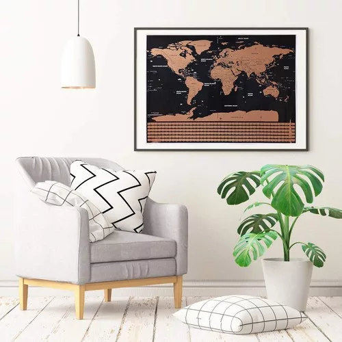 Malatec kaparós világtérkép zászlókkal - 82x59cm