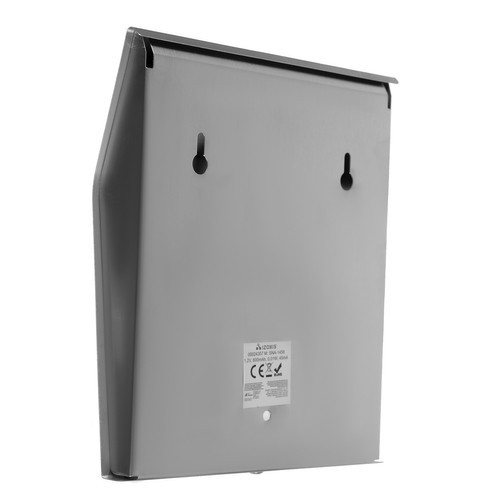 Napelemes házszámtábla, ezüst - 18x20x3cm