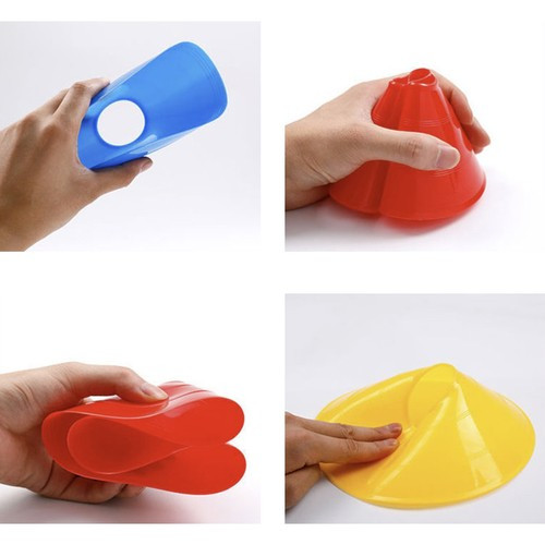 Színes edzőbóják tartóval - 50db