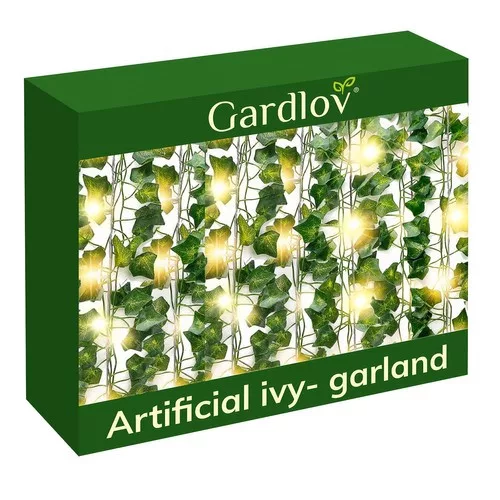 Műborostyán 12x2,1m LED fényfüzérrel