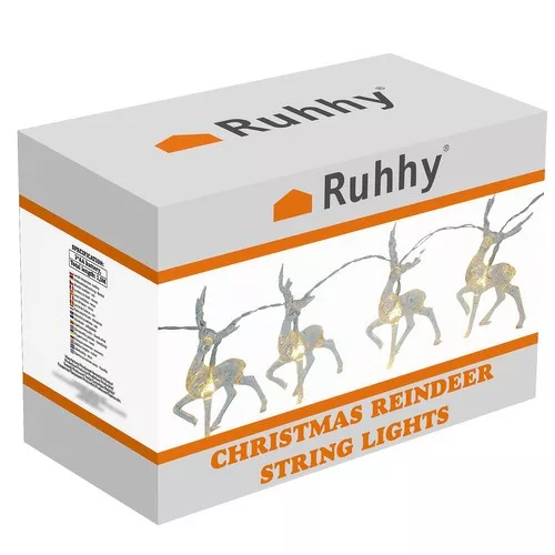 Rénszarvasos elemes fényfüzér
