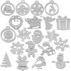 Fa karácsonyfa díszek - 20db, fehér