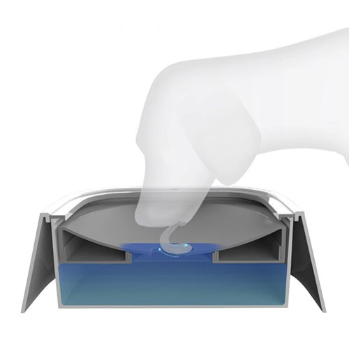 Ivás lassító kisállat tál összecsukható szilikon tállal